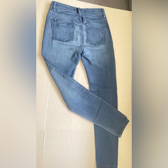 FREE PEOPLE HI-RISE SKINNY BLUE JEANS DENIM SIZE 26 MADE IN USA. - Picture 4 of 7